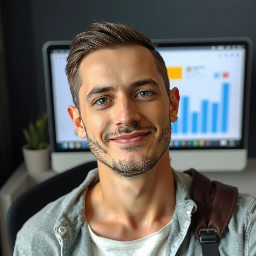 Portrait of a friendly male UI/UX Designer