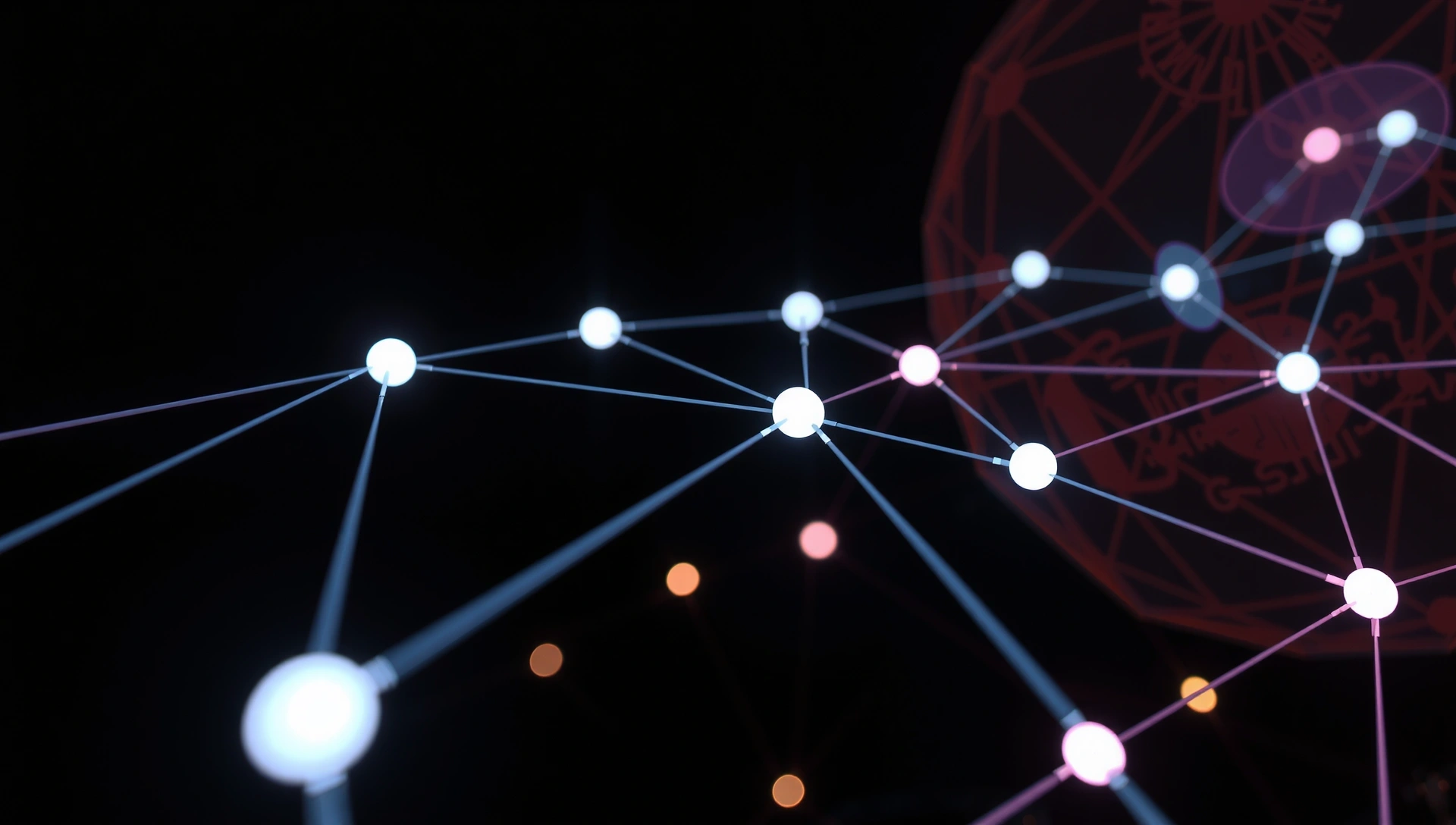 Digital connections and abstract data flow in the background