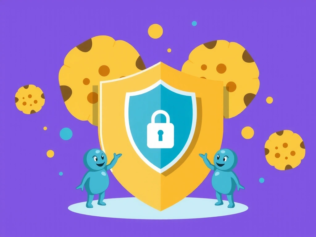 Digital cookies and data privacy icon