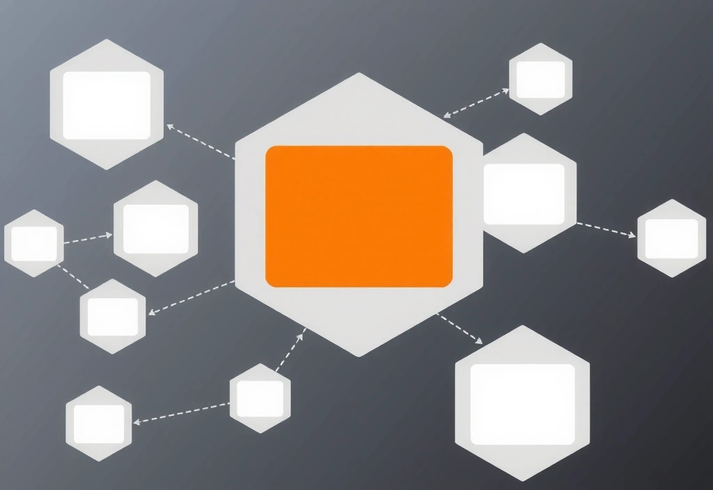 Abstract network of interconnected websites