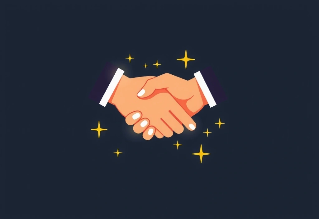 Digital handshake representing agreement