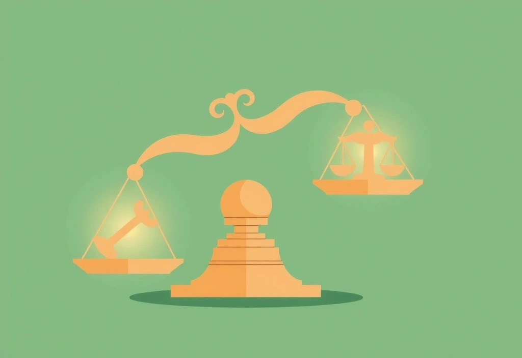 Symbolic image of legal scales of justice